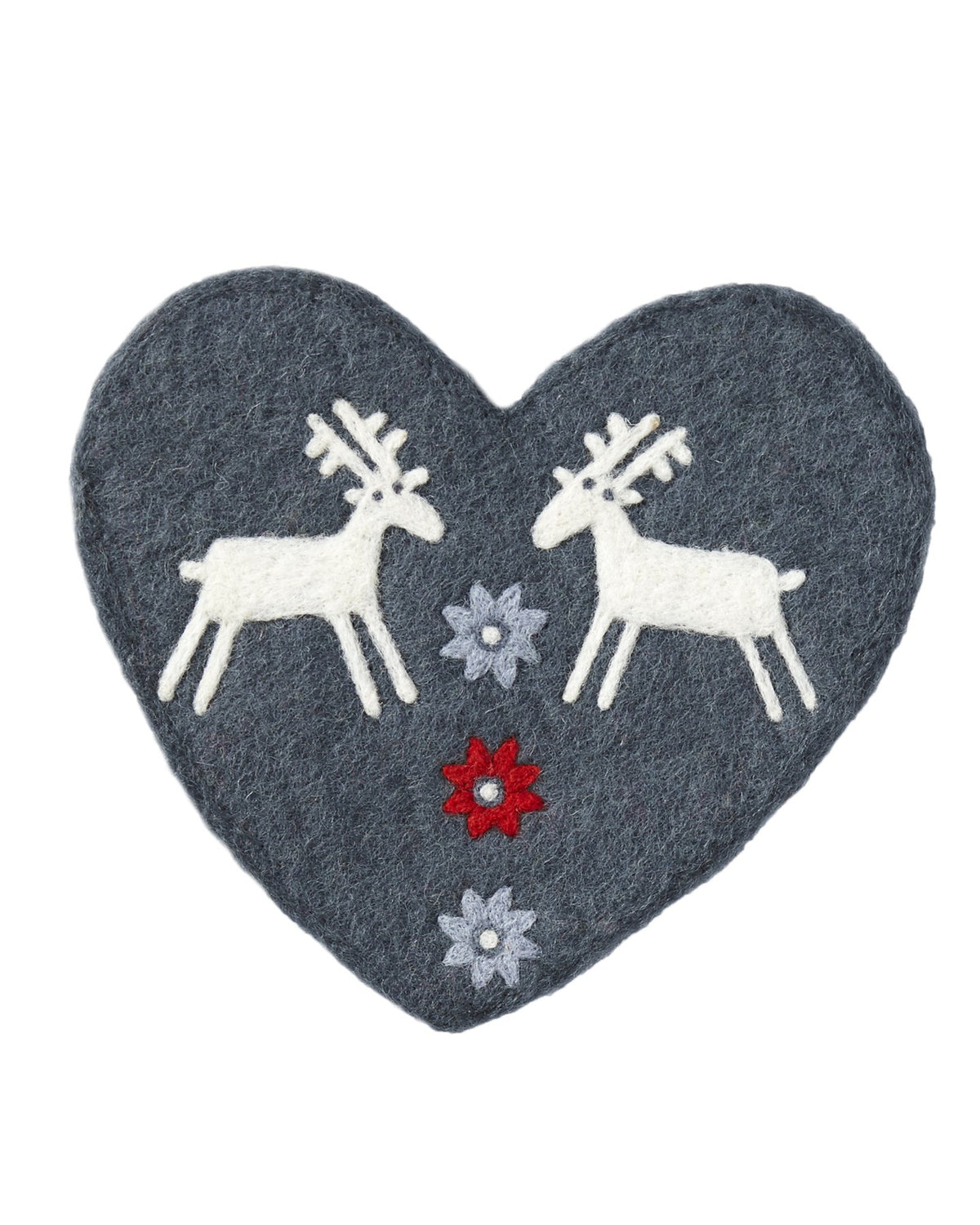 Reindeer felted pot mat