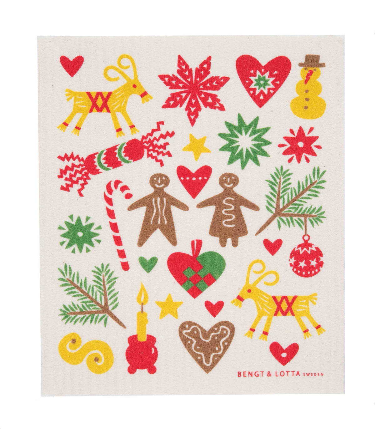 Swedish Dishcloth - God Jul by Bengt & Lotta