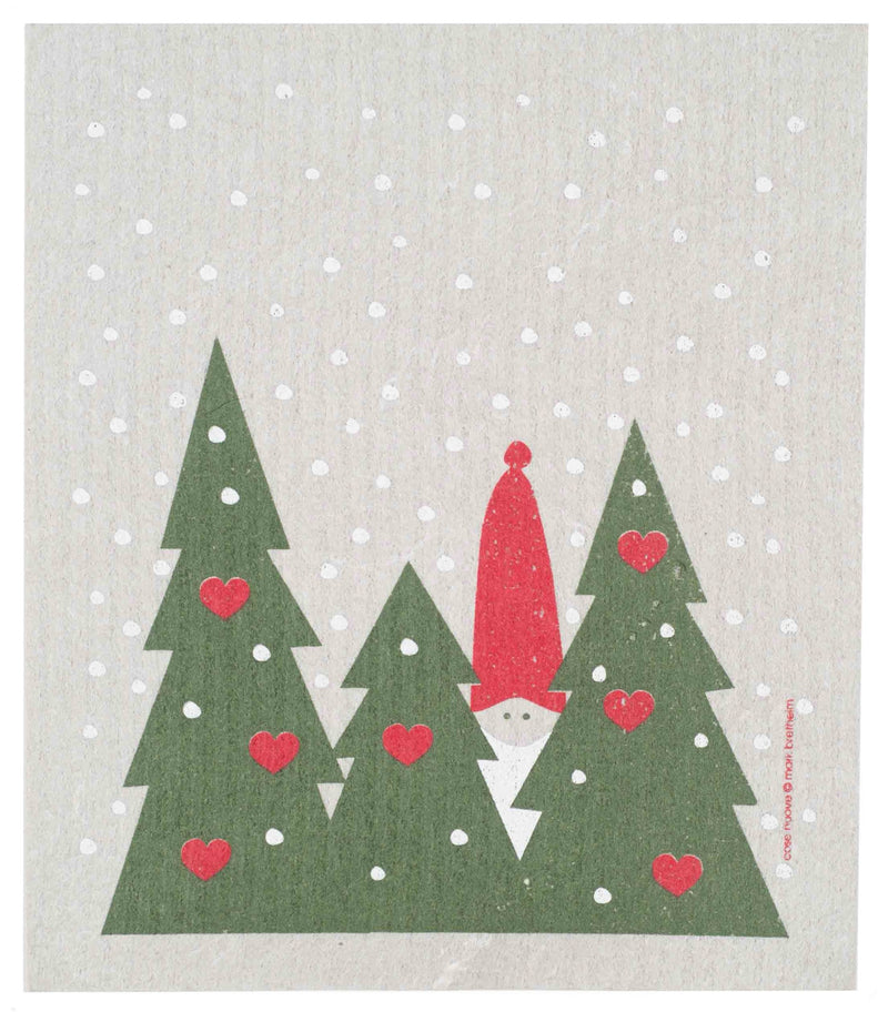Swedish dish cloth, tomte in f