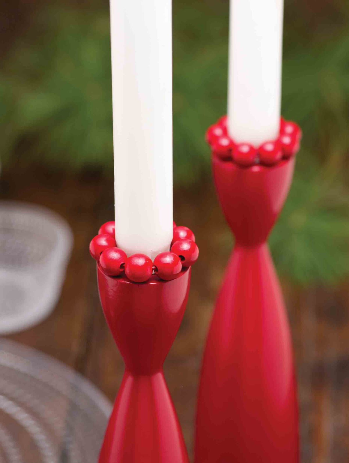 beads napkin/candlering red