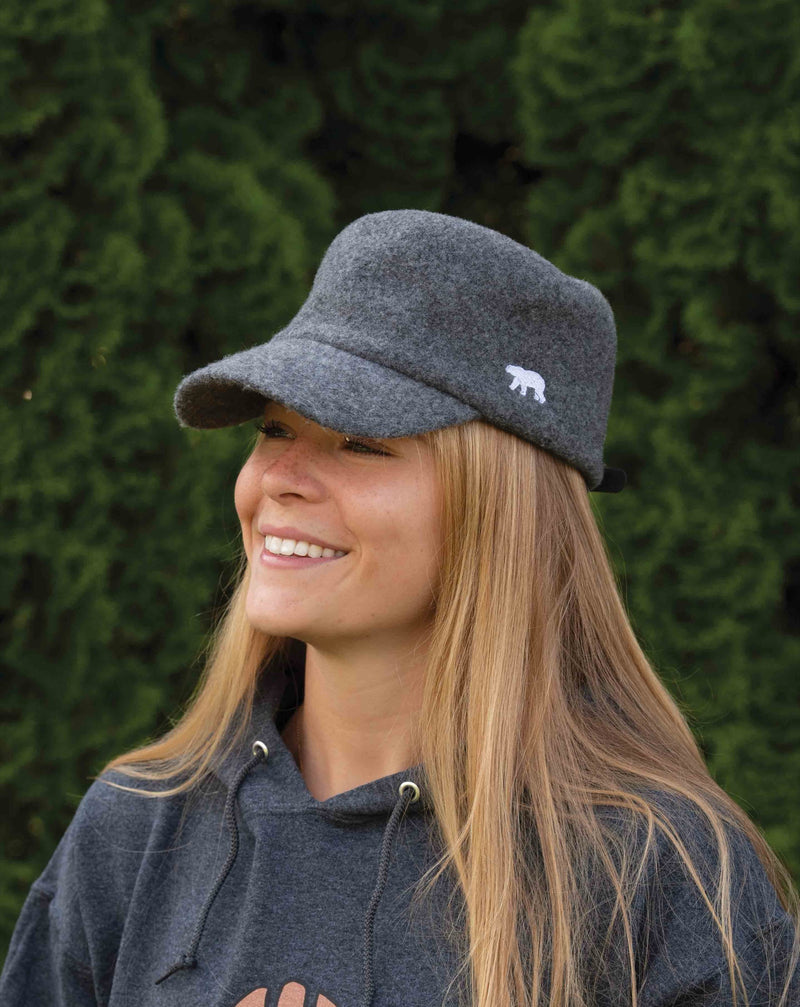 Gray Wool Baseball cap