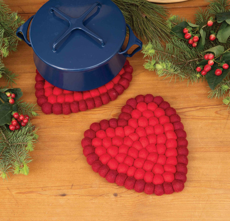Felt Heart Trivet