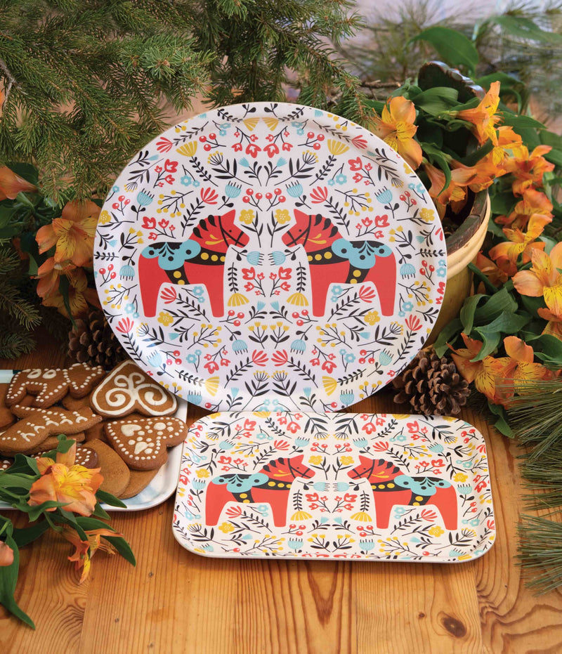 Wood lam Tray-Dala horse