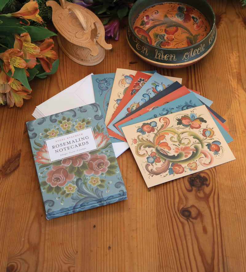 rosemaling card pack-asst