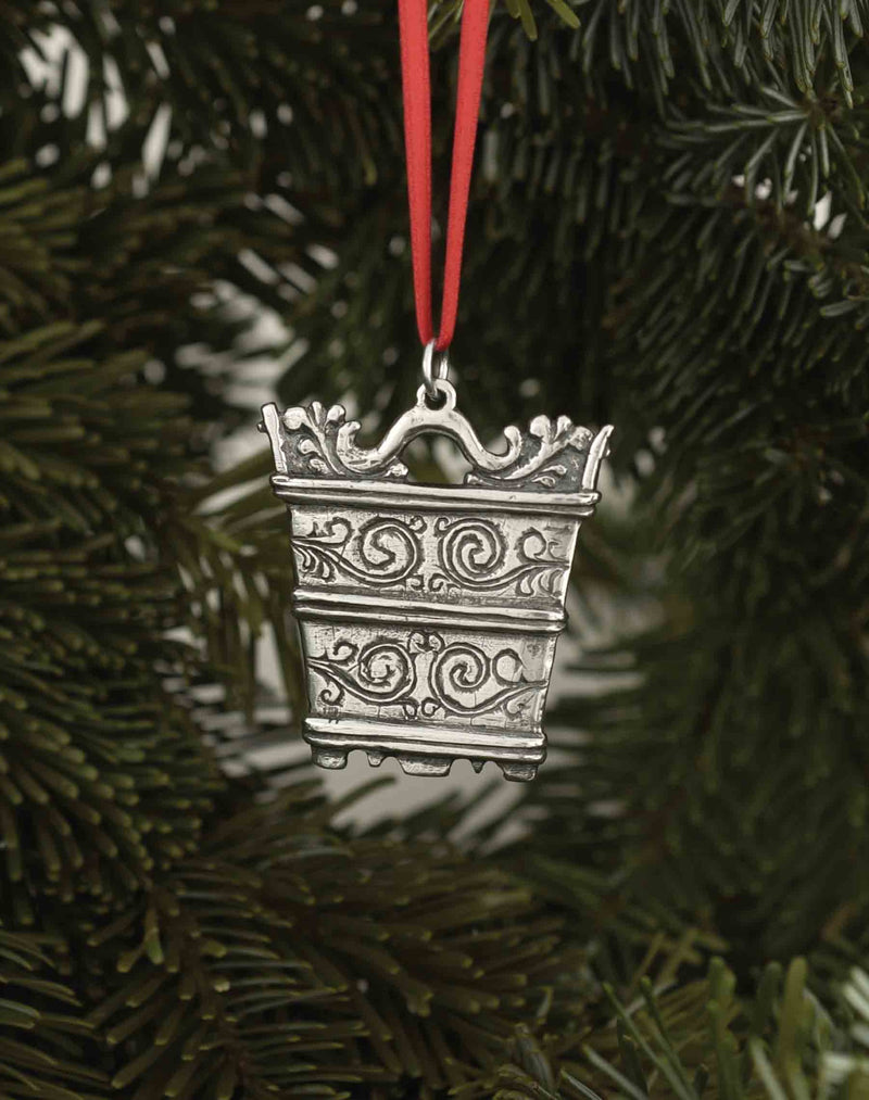 Nor pewter orn-rosemaling tine