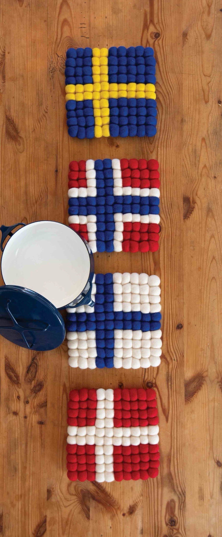 Wool Trivet Danish Flag