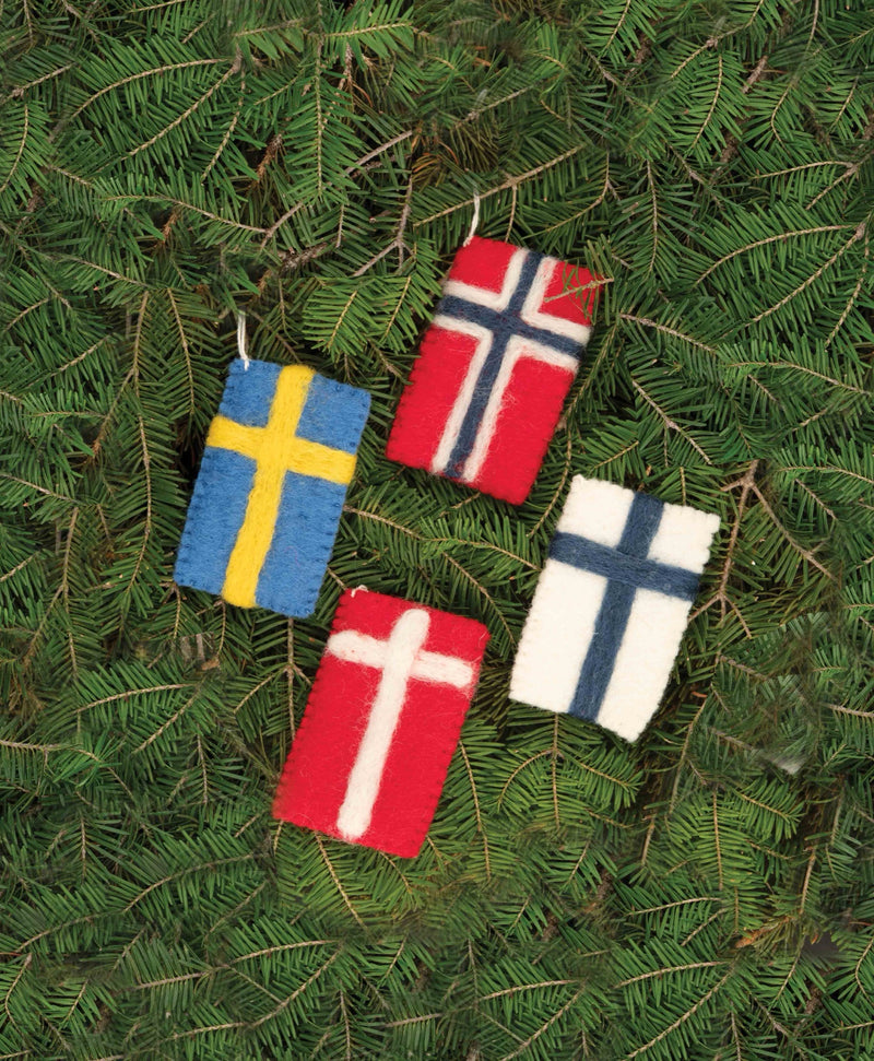 Felt ornament, Swedish flag