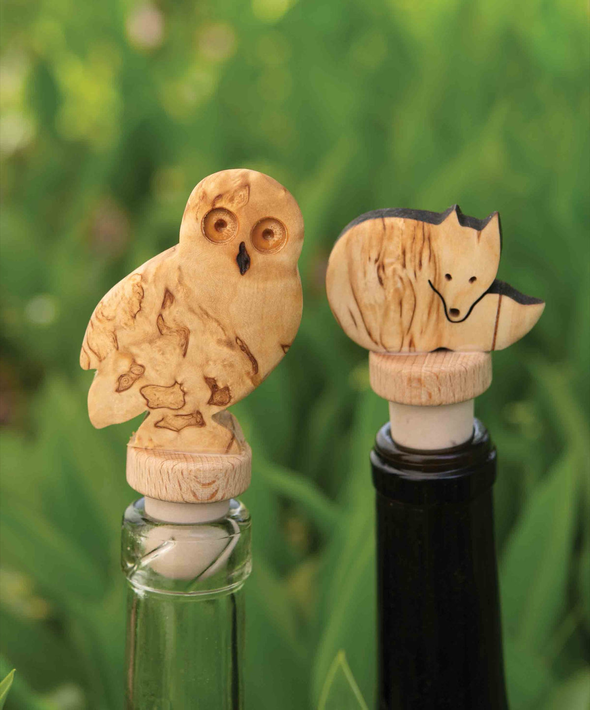 Burlwood Fox Bottle Topper from Finland