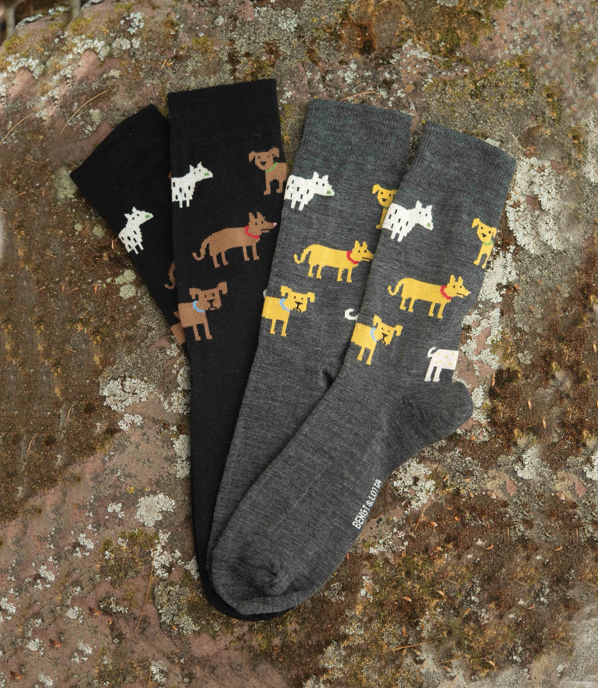 B&L socks, lg dogs black