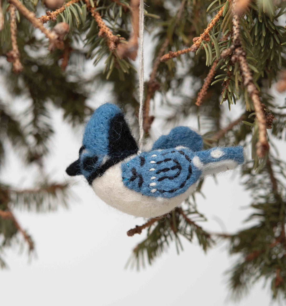 Felt Blue Jay Ornament