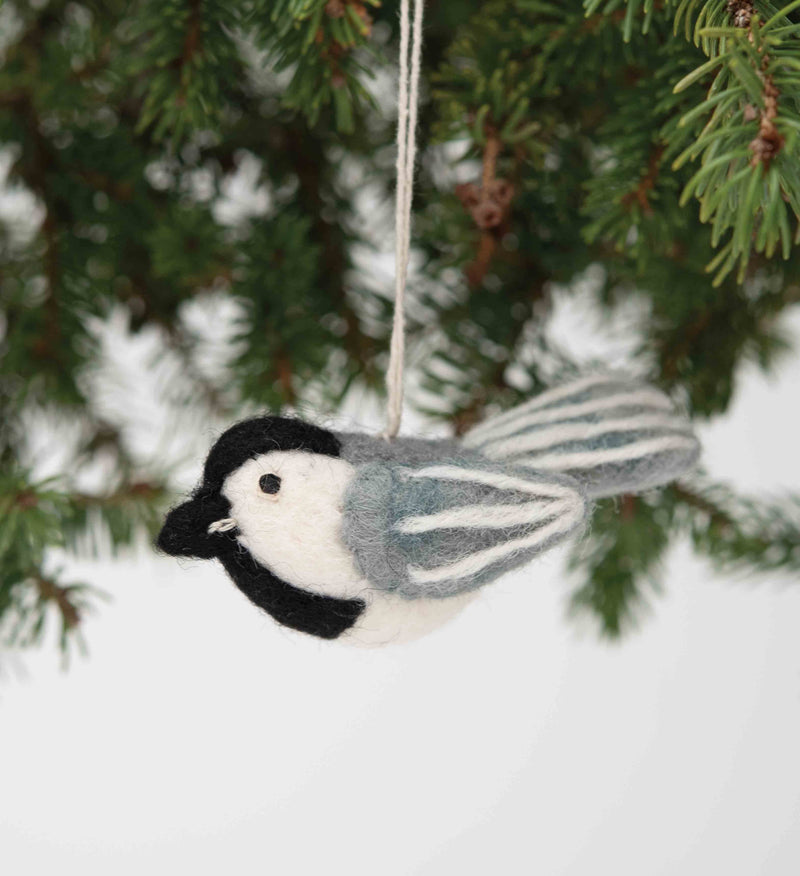 Felt Chickadee Ornament