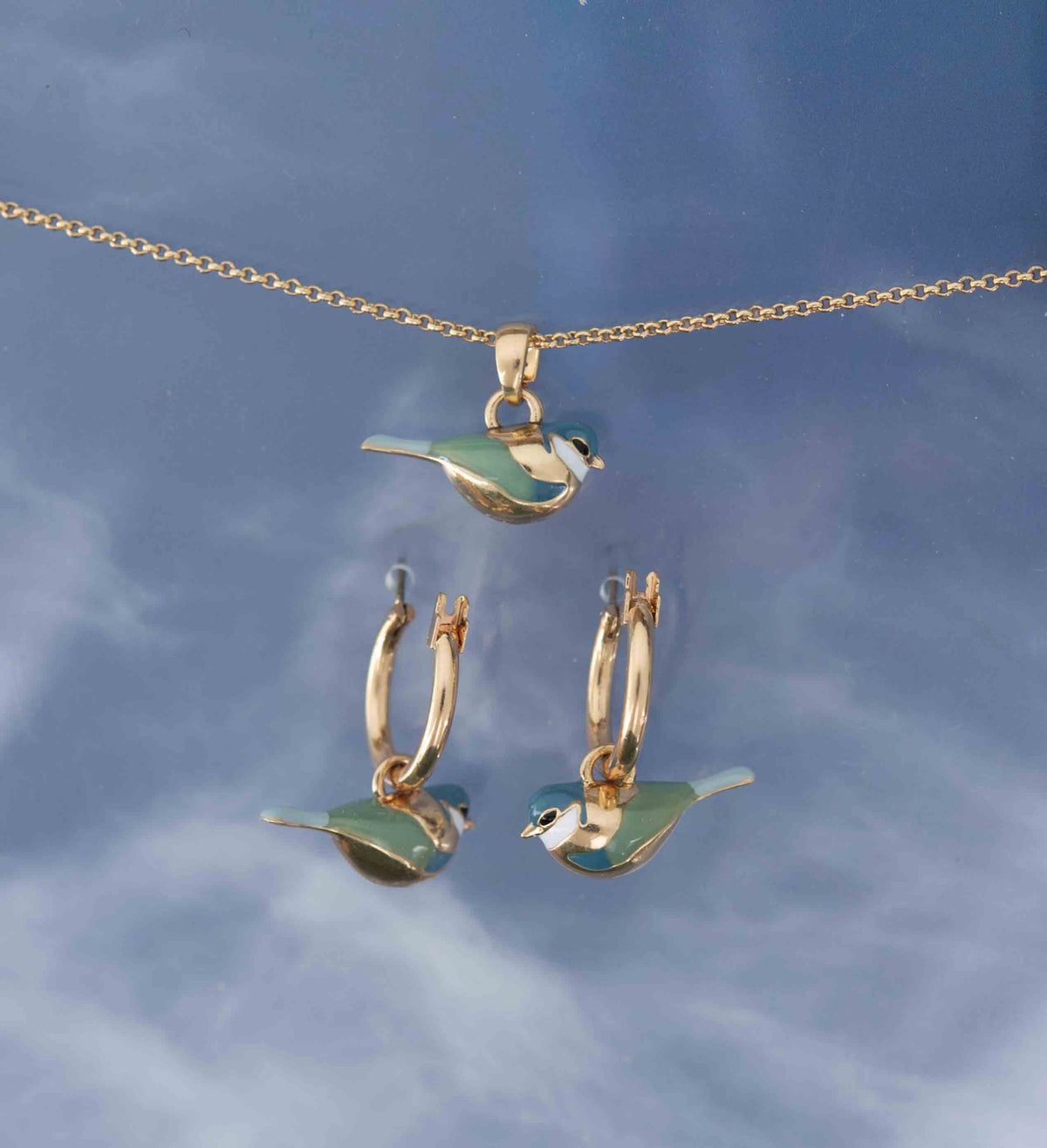 Enamel Songbird Necklace from Norway
