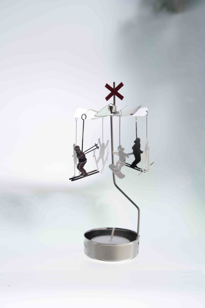 Rotary Candleholder - Skiers